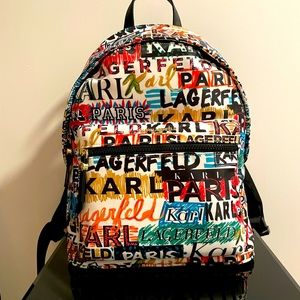 Karl Lagerfeld Paris Amour Backpack. Multi-color nylon design. *New with tags*